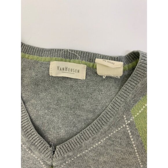 Van Heusen V Neck Sweater Vest with Diamond Pattern Size Small - Picture 6 of 9